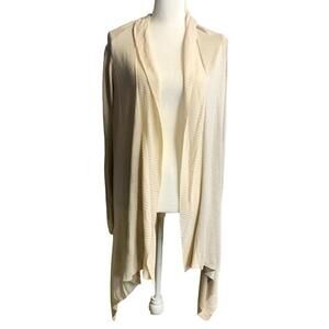 Annabella Lagenlook Asymmetric Drape Open Front Knit Cardigan Sweater Med Boho‎